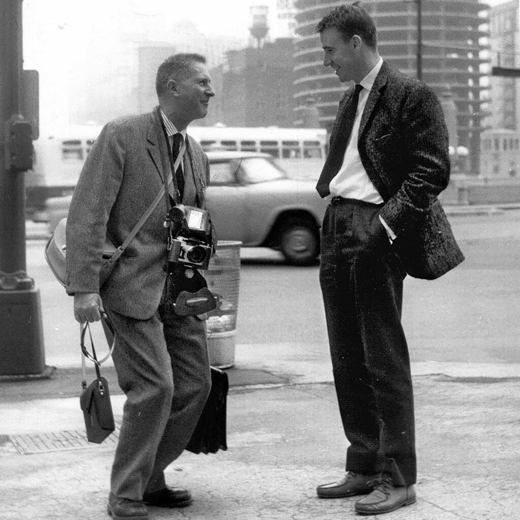 Jean Prouvé and Jean Swetchine in Chicago, fall 1963.