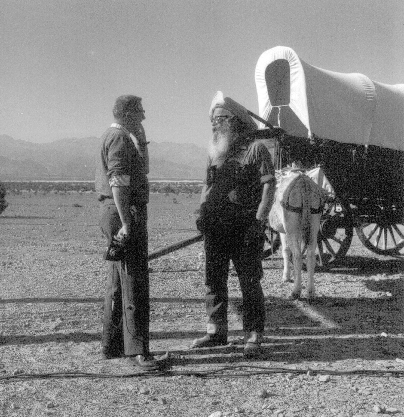 Jean Prouvé in the Far West during his trip to the United States, fall 1963.