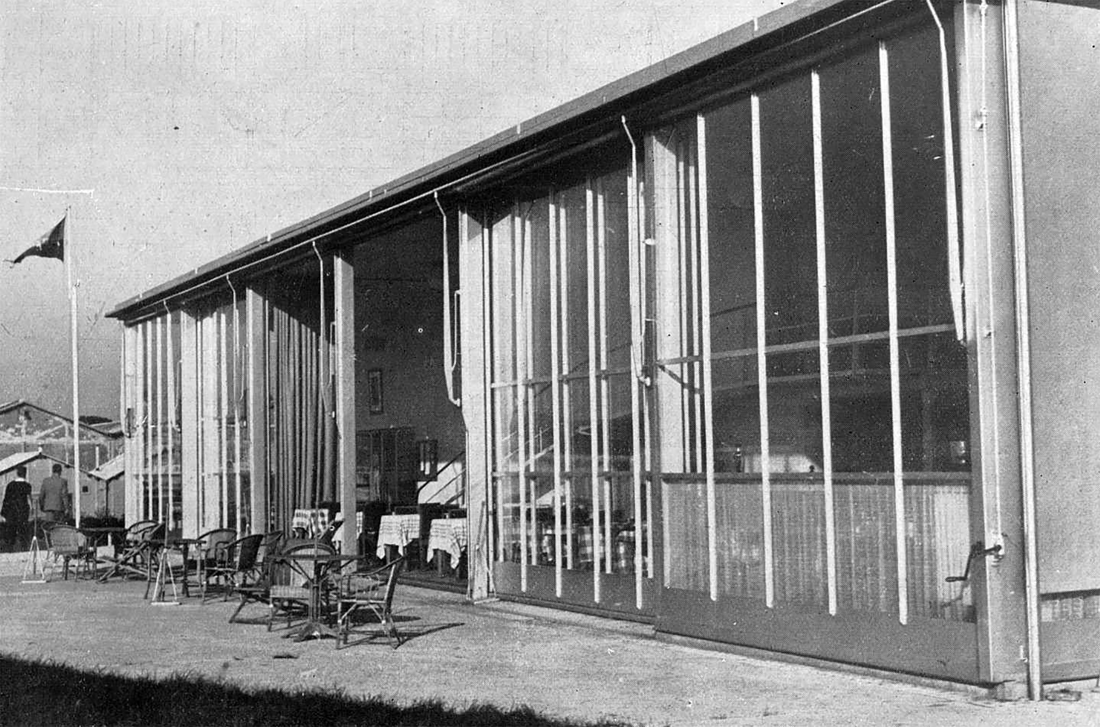 Roland Garros Flying Club, Buc, 1935 (Jean Prouvé, with architects Eugène Beaudouin and Marcel Lods) in <i>L’Architecture,</i> no. 4, April 1938.