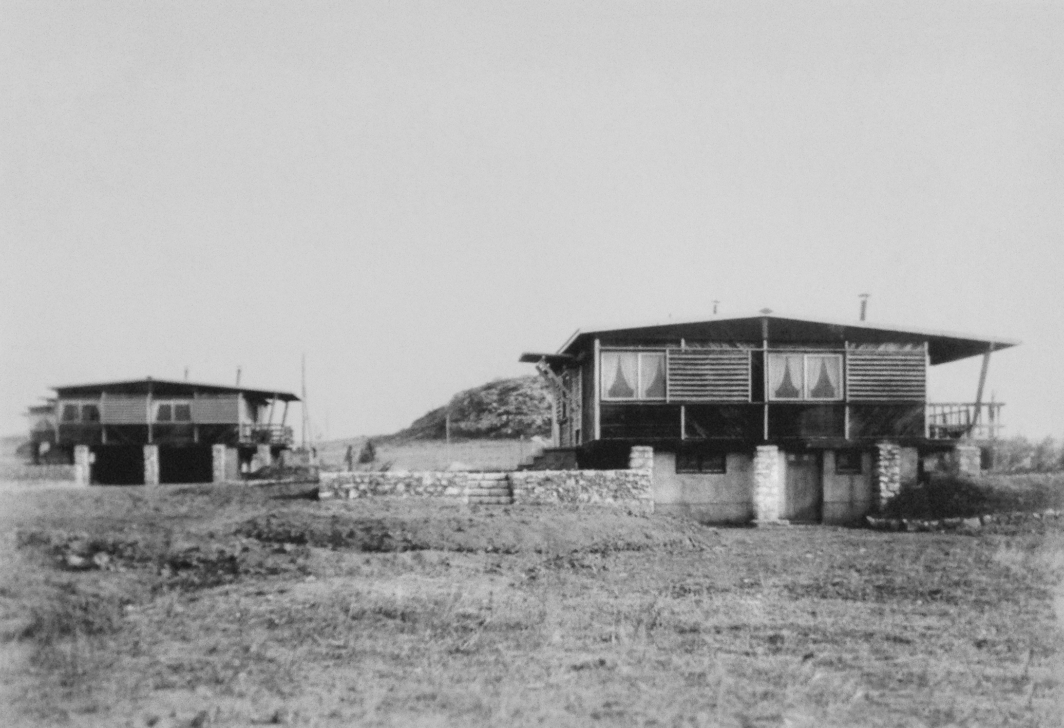 F 8x8 BCC Demountable houses, 1941. Constructional system Jean Prouvé, architect Pierre Jeanneret. “La Martine“ housing estate, Salindres, November 1944.