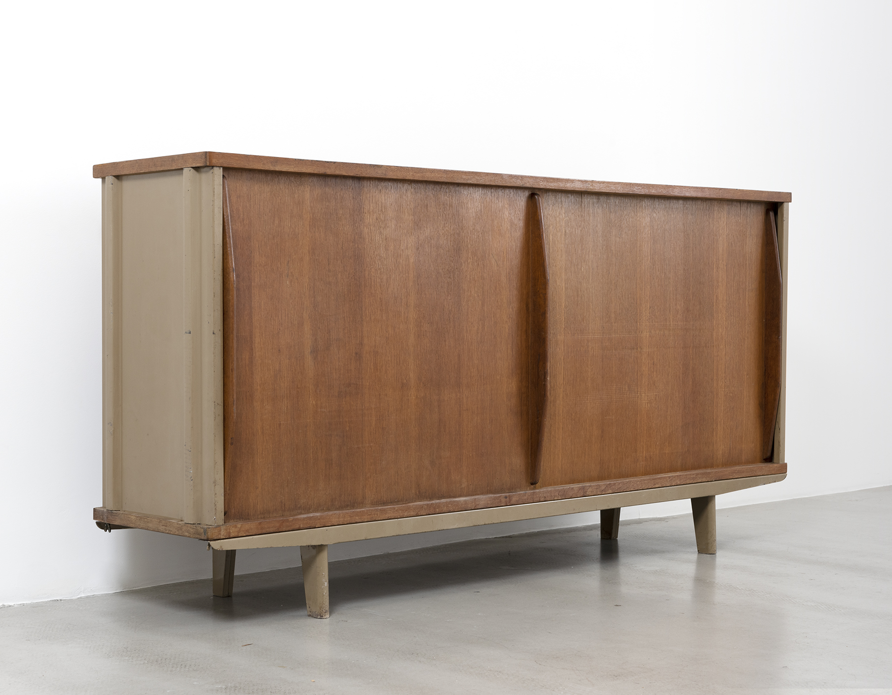 BA 12 cabinet with sliding plywood doors, 1948.