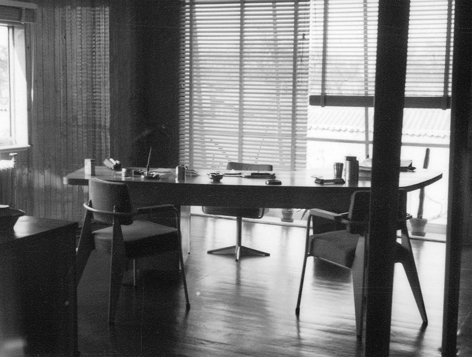 Ferembal house. View of Pierre Bindschedler’s office, undated.