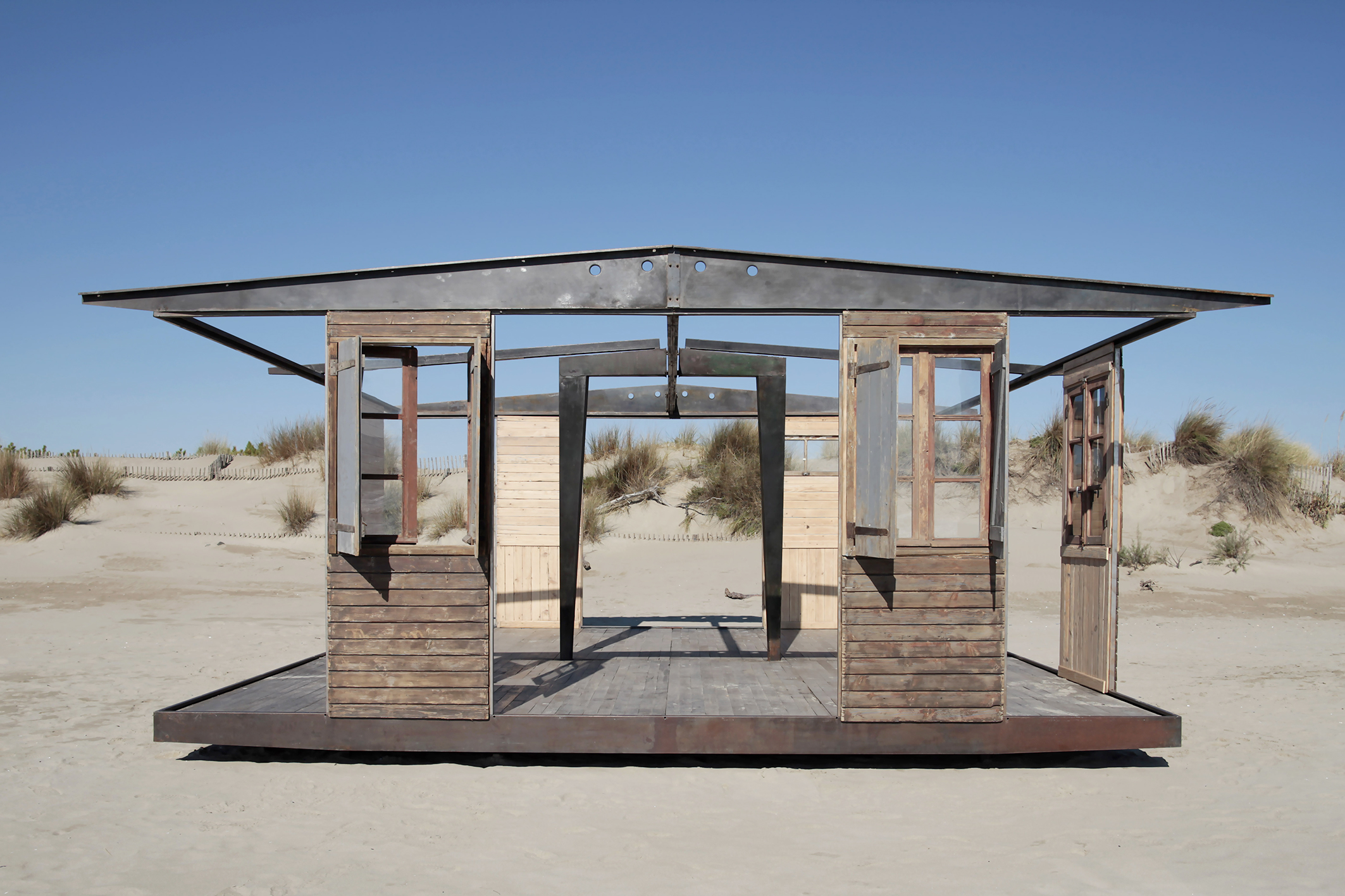 6x6 Demountable house, 1944. Reassembled in the Camargue, 2014.