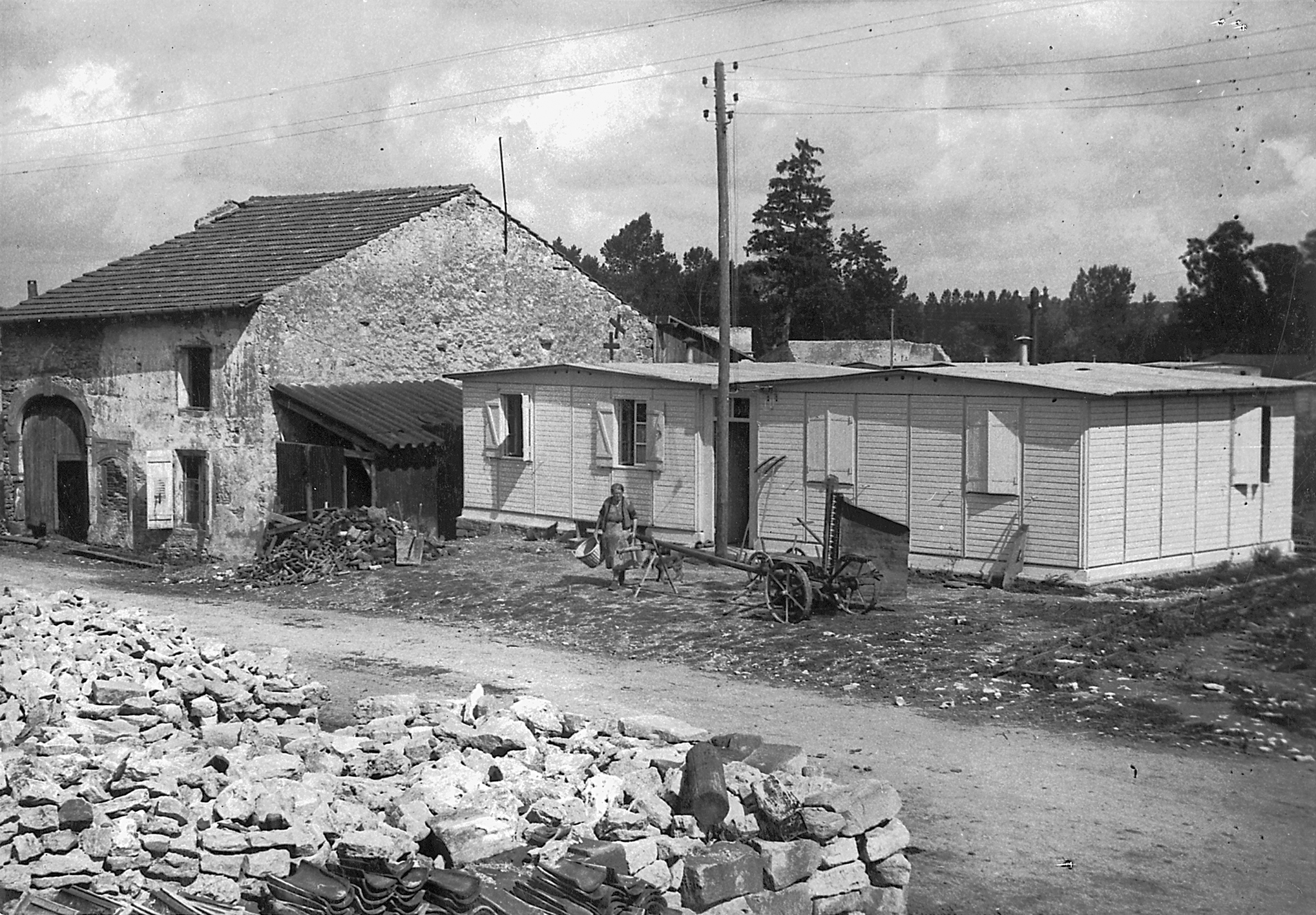 6x6 Demountable house, location unknown, ca. 1945.