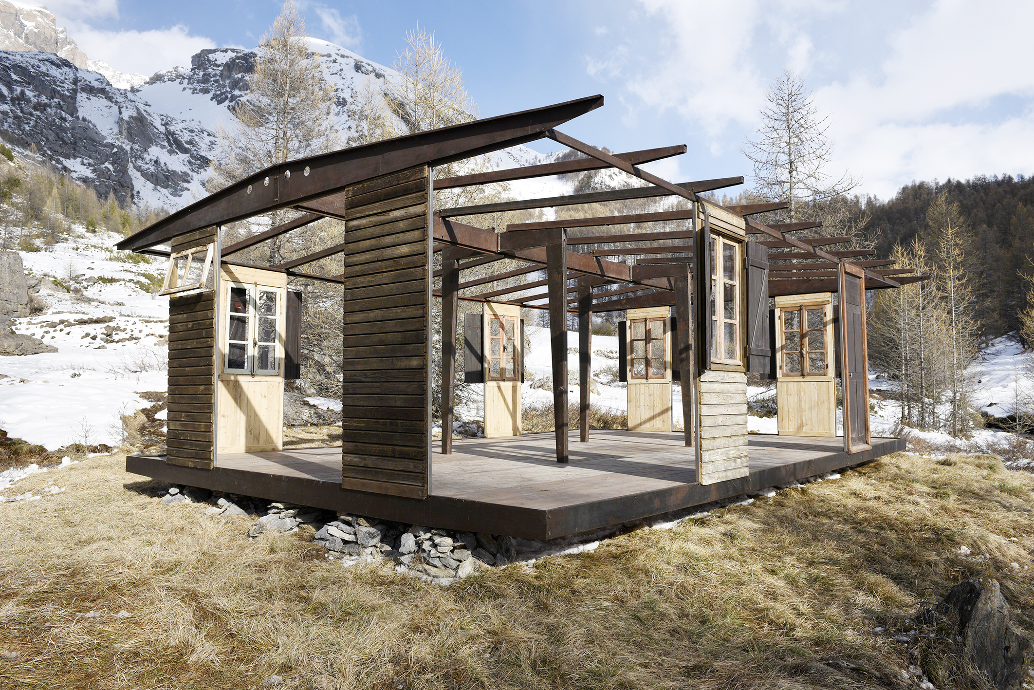 6x9 Demountable house, 1944. Reassembled in Fouillouse, Hautes-Alpes, 2017.