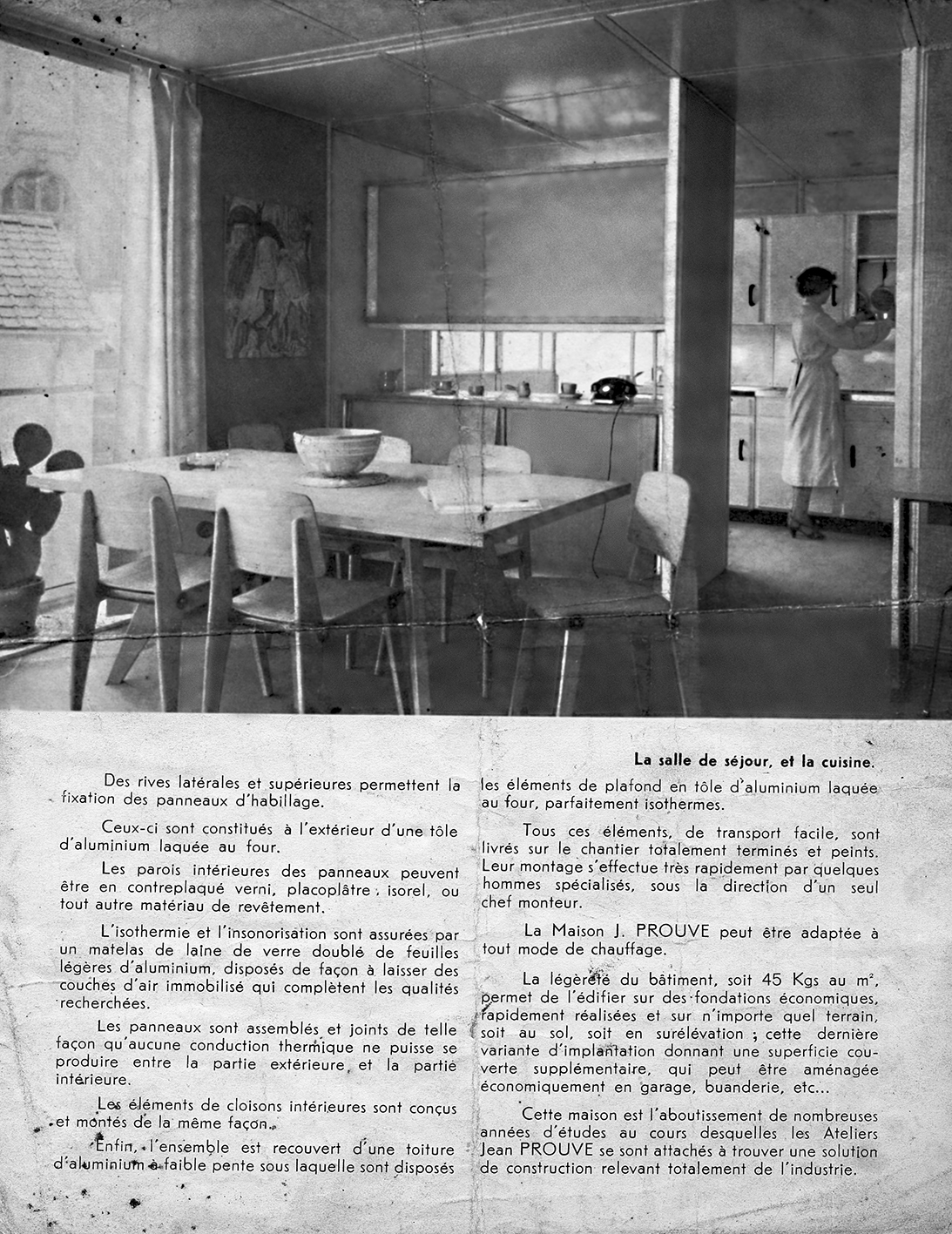 “The Prouvé House”. Advertising brochure for the Ateliers Jean Prouvé, Studal, Paris, ca. 1950.