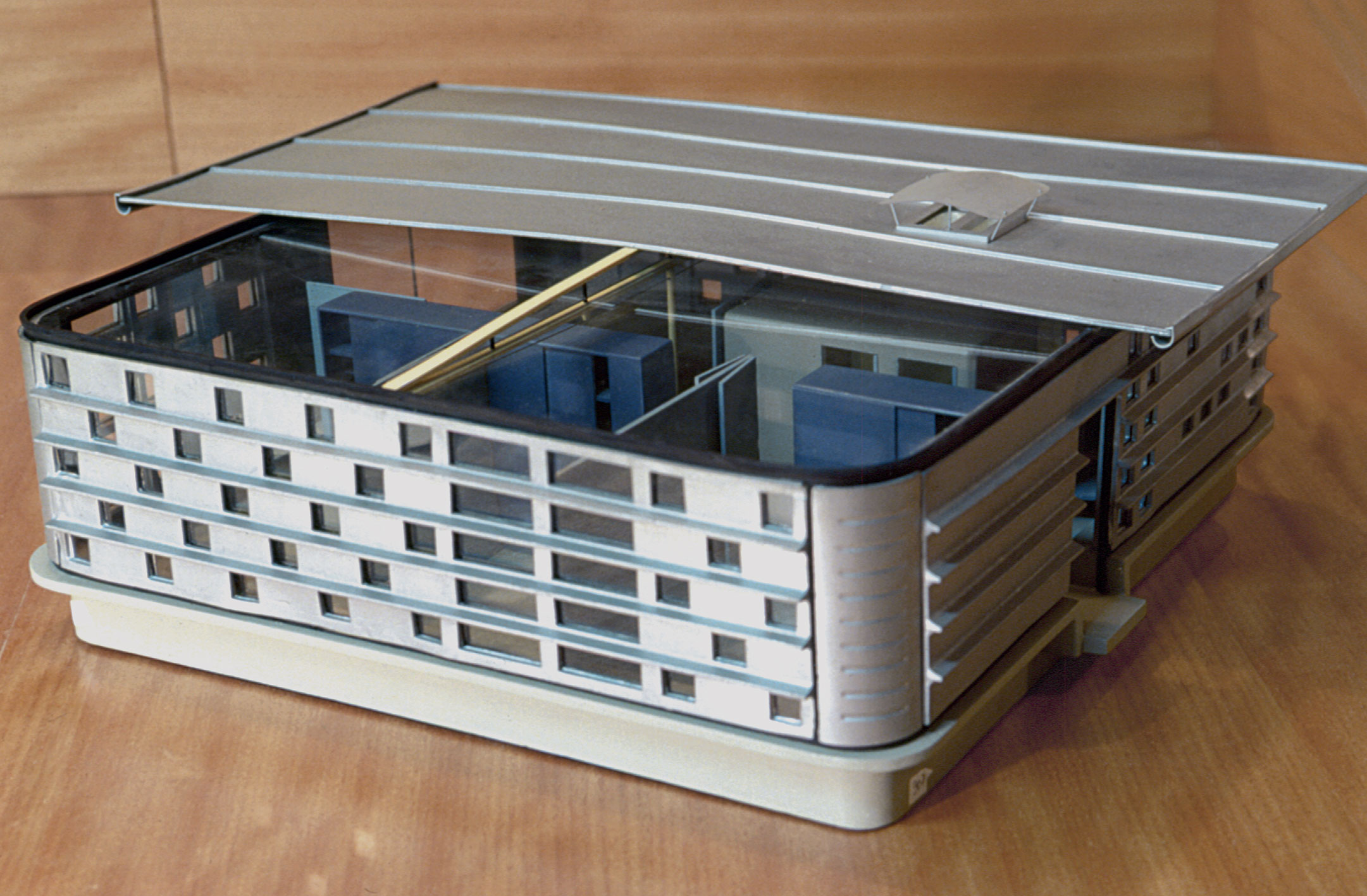 Designs for the Alba House (aluminum, reinforced concrete), 1952–1953. Model (P. Espagne), 1952.