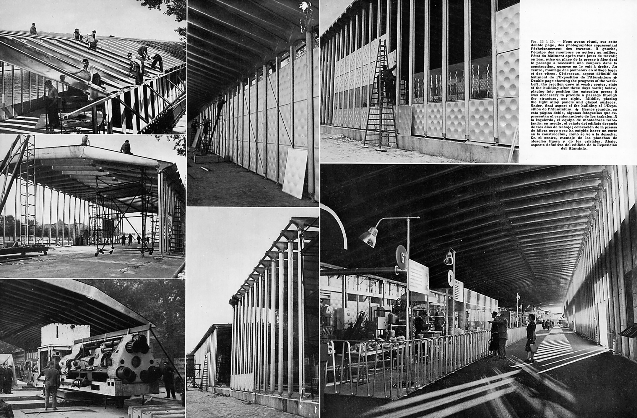 « Le bâtiment de l’exposition du Centenaire de l’aluminium ».<i> Revue de l’aluminium,</i> n° 216, 1954.
