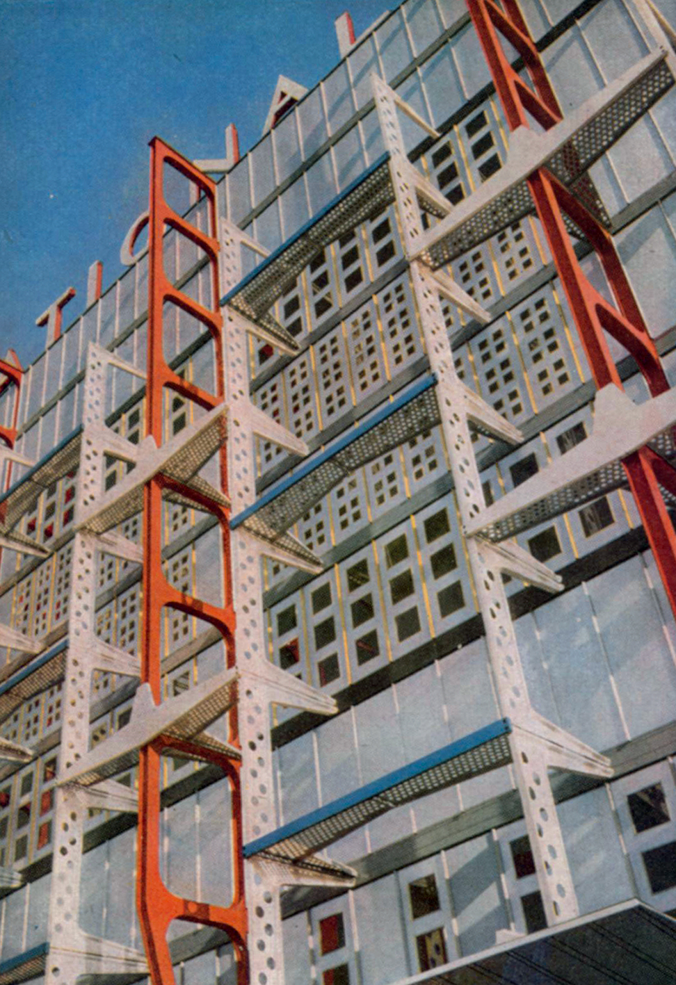 Facades for the Palais de la Foire, Lille, 1950–1951 (P. Herbé, M. L. Gauthier, architect).
