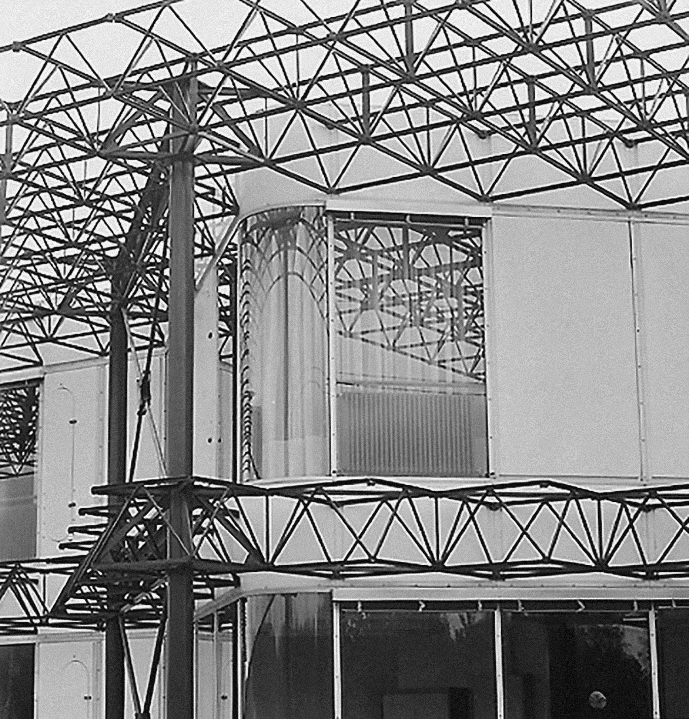 Bron-Parilly University, Lyon, 1972 (R. Dottelonde, architect, Pétroff, engineer). View of the building site.