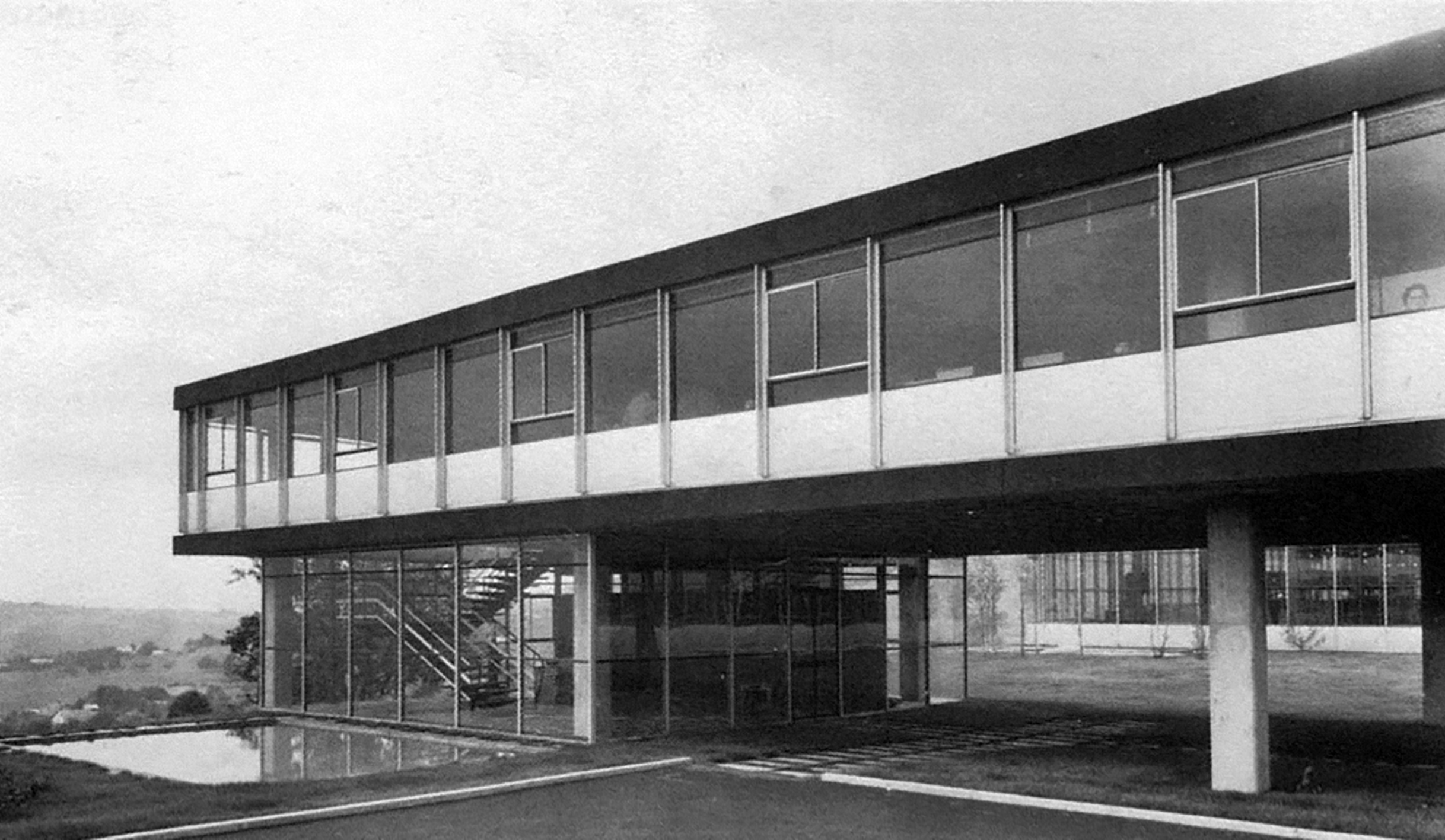 Gambin factory, Viuz-en-Sallaz, 1967 (R. Gagès, archictecte). Facade panels by Jean Prouvé.
